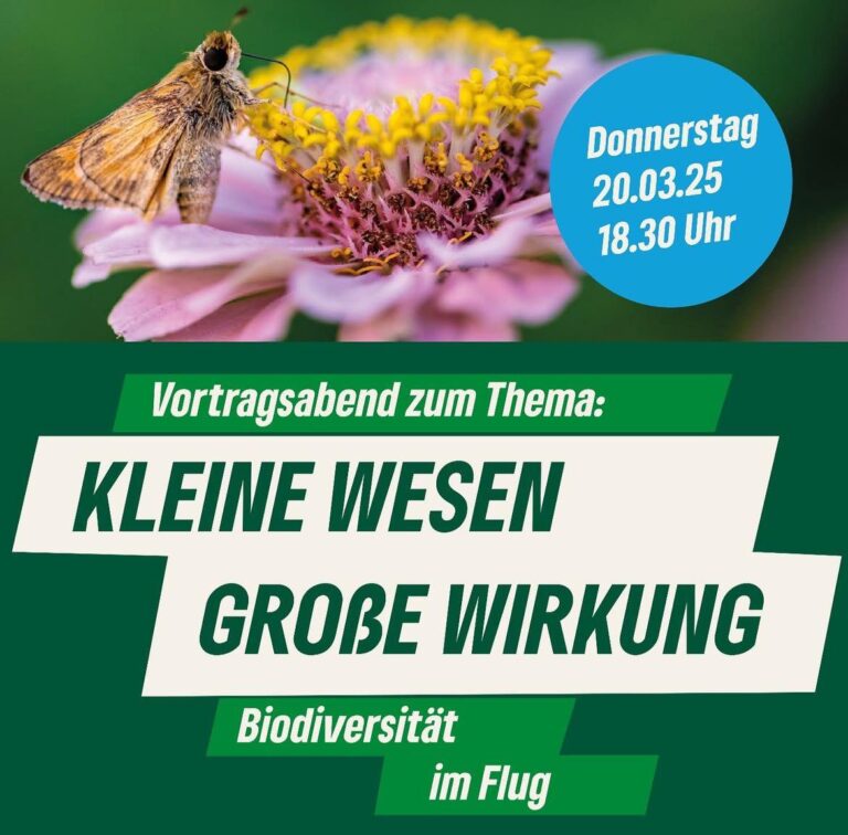 Vortragsabend zum Thema: Kleine Wesen, große Wirkung – Biodiversität im Flug